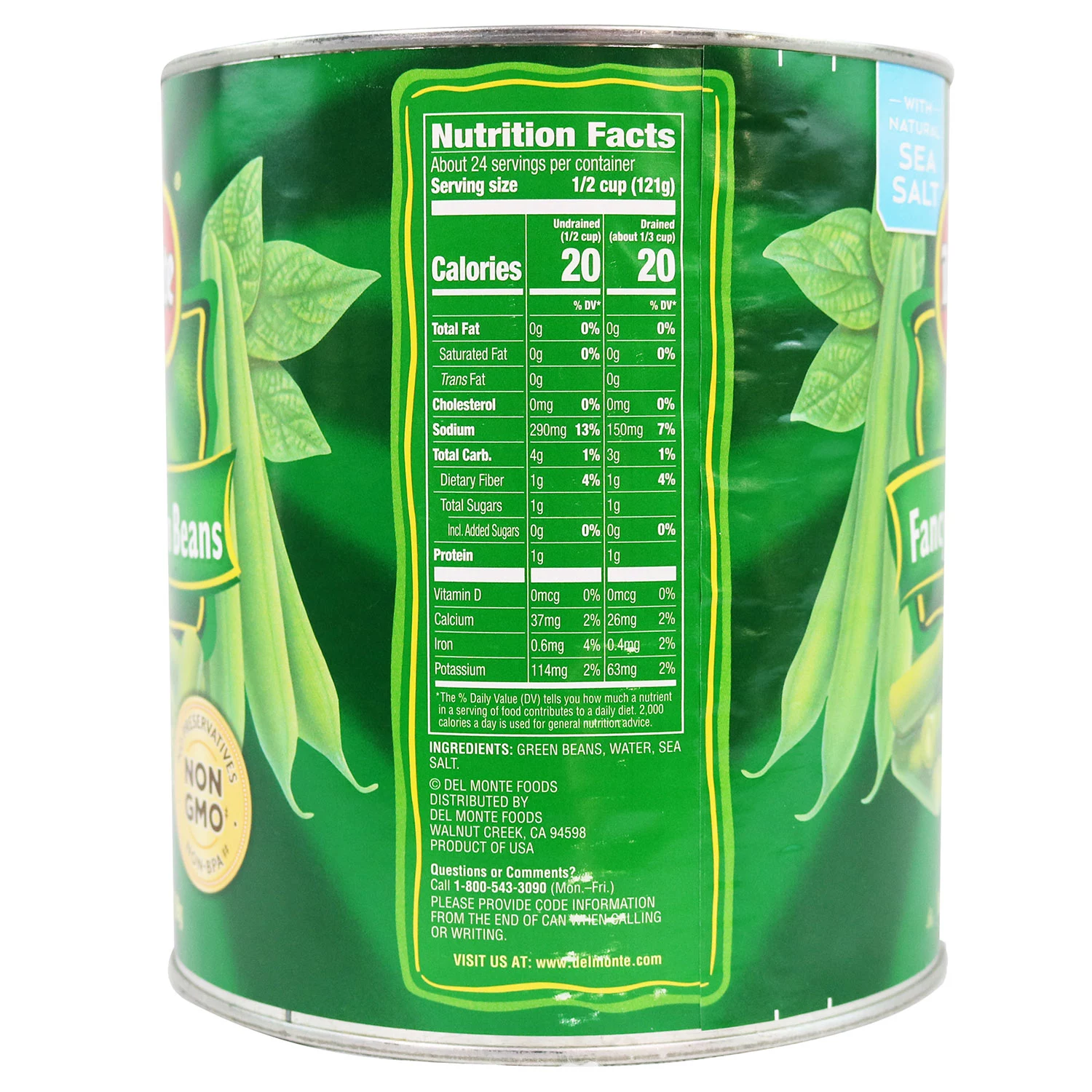 Del Monte Fancy Cut Green Beans 101 Oz Jarasim